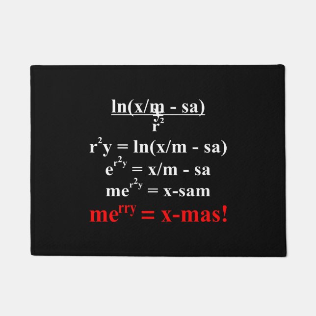 Math Equation Frohe Weihnachten Fußmatte (Vorderseite)