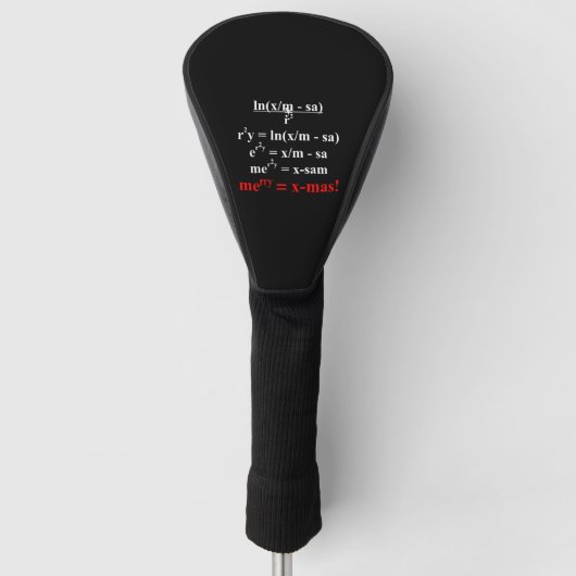 Math Equation Frohe Weihnachten Golf Headcover (Vorderseite)