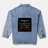 Math Equation Frohe Weihnachten Jeansjacke (Rückseite)