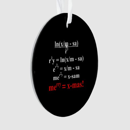 Math Equation Frohe Weihnachten Ornament (Vorderseite)