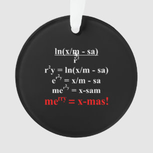 Math Equation Frohe Weihnachten Ornament