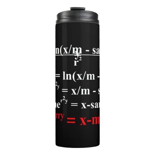 Math Equation Frohe Weihnachten Thermosbecher (Vorderseite)