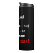 Math Equation Frohe Weihnachten Thermosbecher (Nach rechts gedreht)