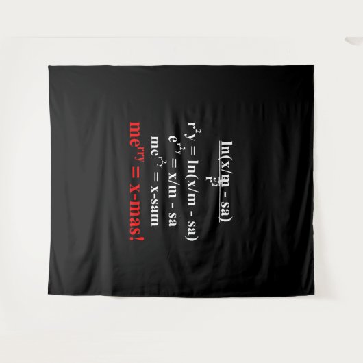 Math Equation Frohe Weihnachten Wandteppich (Vorderseite (Horizontal))