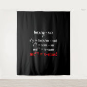 Math Equation Frohe Weihnachten Wandteppich (Vorderseite)