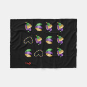Math Equation Mardi Gras Beads Masken Lehrer Stude Fleecedecke (Vorderseite (Horizontal))