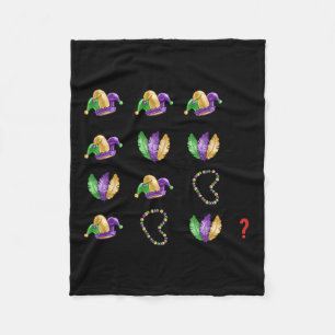 Math Equation Mardi Gras Beads Masken Lehrer Stude Fleecedecke