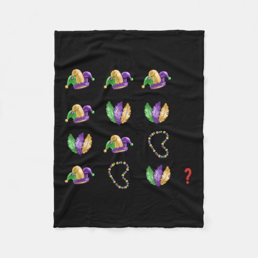 Math Equation Mardi Gras Beads Masken Lehrer Stude Fleecedecke (Vorderseite)