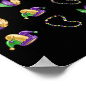 Math Equation Mardi Gras Beads Masken Lehrer Stude Poster (Ecke)