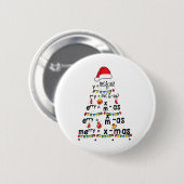 Math Equation Merry X-mas Funny Math Lehrer Chris Button (Vorne & Hinten)