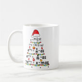 Math Equation Merry X-mas Funny Math Lehrer Chris Kaffeetasse (Links)