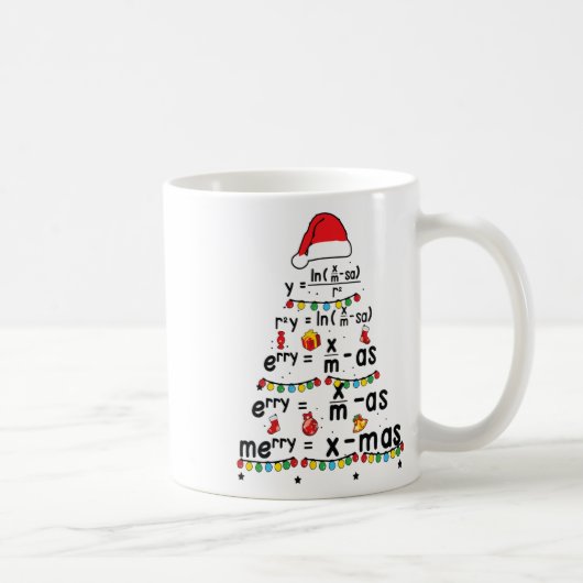 Math Equation Merry X-mas Funny Math Lehrer Chris Kaffeetasse (Rechts)