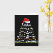 Math Equation Merry X-mas Funny Math Lehrer Chris Karte (Gelbe Blume)