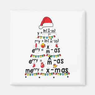 Math Equation Merry X-mas Funny Math Lehrer Chris Magnet