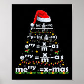 Math Equation Merry X-mas Funny Math Lehrer Chris Poster (Vorne)