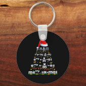 Math Equation Merry X-mas Funny Math Lehrer Chris Schlüsselanhänger (Vorderseite)
