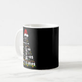 Math Equation Merry Xmas Season Teacher Christmas Kaffeetasse (Vorderseite Links)