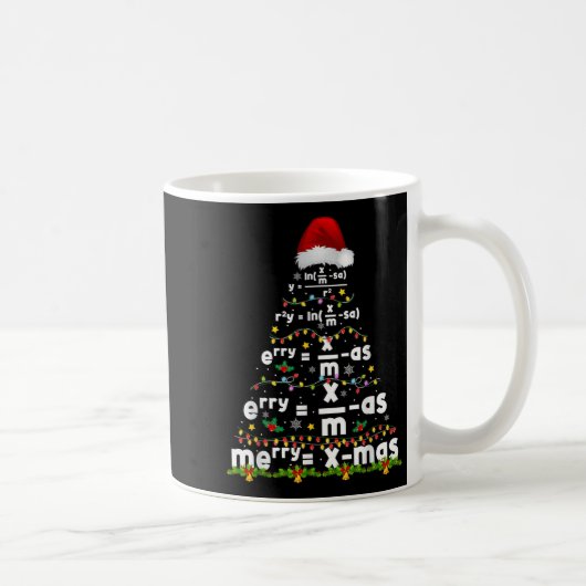Math Equation Merry Xmas Season Teacher Christmas Kaffeetasse (Rechts)