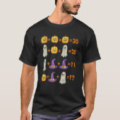Math Equation Pumpkin Ghost Hexe Bat Halloween T-Shirt (Vorderseite)