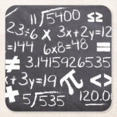 Math Equations and Formeln Fun Boffin Rechteckiger Pappuntersetzer (Vorderseite)