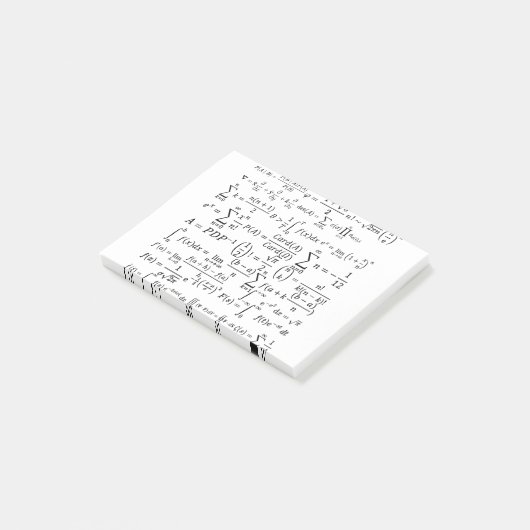 math equations and formulas post-it klebezettel (angewinkelt)