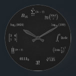 Math Equations and Notations Große Wanduhr<br><div class="desc">Our math equation wall clock is the perfect addition to any room! Add a name for a personal touch. Great teacher,  student,  engineer,  and math lover gift idea!</div>