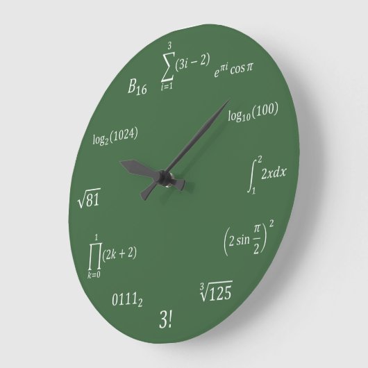 Math Equations and Notations Große Wanduhr (Winkel)