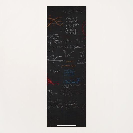 Math Equations Chalkboard Yoga Mat Yogamatte (Vorderseite)