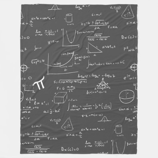 Math Equations Formeln Algebra Nerd Fleecedecke (Vorderseite)