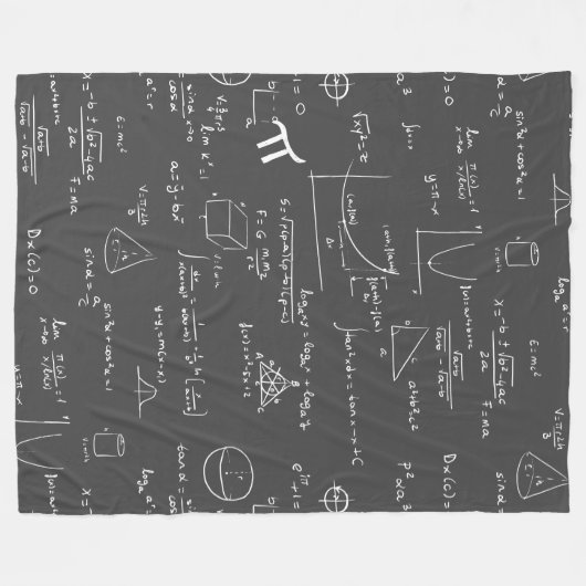 Math Equations Formeln Algebra Nerd Fleecedecke (Vorderseite (Horizontal))