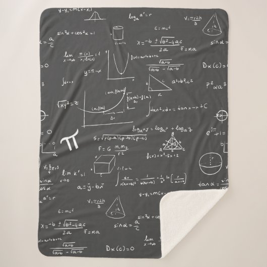 Math Equations Formeln Algebra Nerd Sherpadecke (Vorderseite)