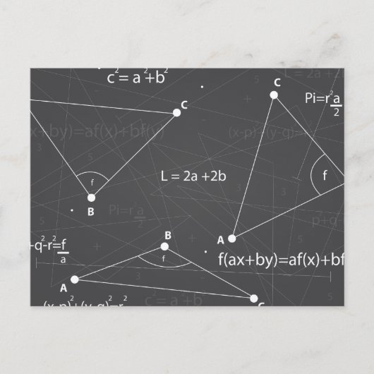 Math Equations Postkarte (Vorderseite)