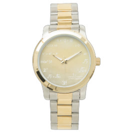 Math Equity Watch for Mathematics Geeks - Gold Armbanduhr
