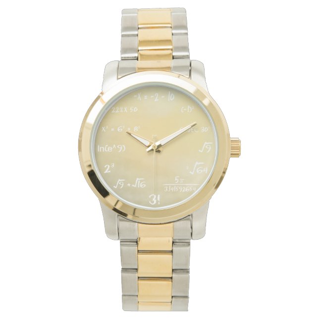 Math Equity Watch for Mathematics Geeks - Gold Armbanduhr (Vorderseite)