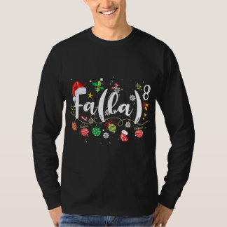Math Fa La 8 Santa Christmas Pajamas Lehrer Stude T-Shirt