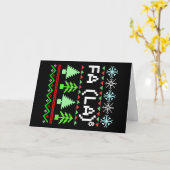 Math Fa La - Christmas Carol Ugly Sweater Karte (Gelbe Blume)