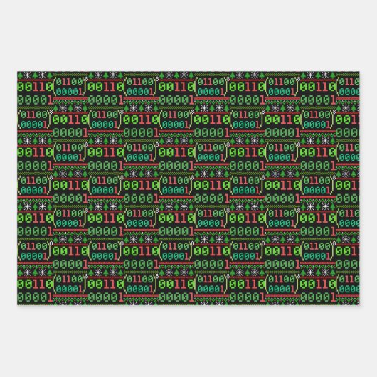 Math Fa La - Christmas Carol Ugly Sweater Style Geschenkpapier Set (Vorderseite 3)