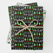 Math Fa La - Christmas Carol Ugly Sweater Style Geschenkpapier Set (Beispiel)