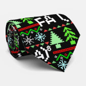 Math Fa La - Christmas Carol Ugly Sweater Style Krawatte (Gerollt)