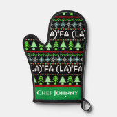 Math Fa La - Christmas Carol Ugly Sweater Style Ofenhandschuh (Vorderseite)