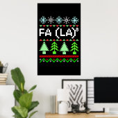 Math Fa La - Christmas Carol Ugly Sweater Style Poster (Heimbüro)