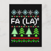 Math Fa La - Christmas Carol Ugly Sweater Style Postkarte (Vorderseite)