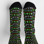 Math Fa La - Christmas Carol Ugly Sweater Style Socken (Oben)