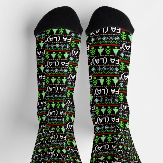 Math Fa La - Christmas Carol Ugly Sweater Style Socken (Oben)