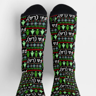 Math Fa La - Christmas Carol Ugly Sweater Style Socken