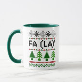 Math Fa La - Christmas Carol Ugly Sweater Style Tasse (Links)