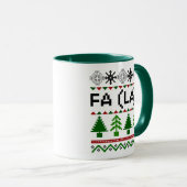 Math Fa La - Christmas Carol Ugly Sweater Style Tasse (VorderseiteRechts)