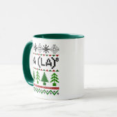 Math Fa La - Christmas Carol Ugly Sweater Style Tasse (Vorderseite Links)