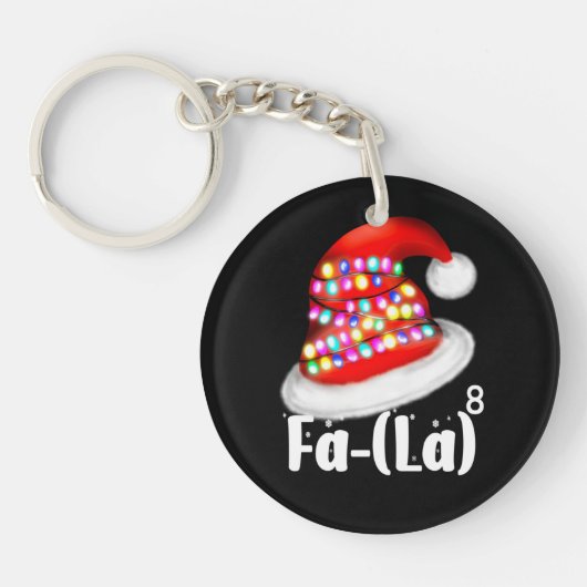 Math Fa-La, Funny Xmas Hat für Mathe-Liebhaber Schlüsselanhänger (Vorderseite)