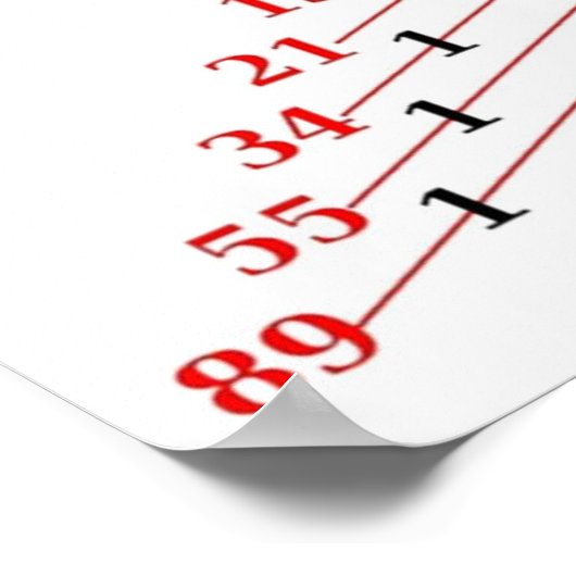 MATH Fibonacci Zahlen Pascals Dreieck Poster (Ecke)